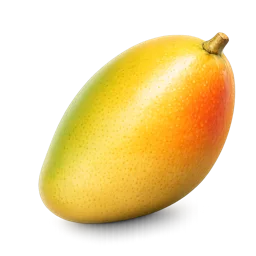 Illustration of a mango representing a baby's size at week 20